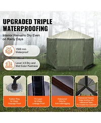 Mecale 10x10 Ft Pop Up Gazebo Tent 6-Sided with Mosquito Netting