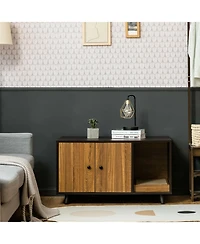 Cozito Cat Litter Box Enclosure 20x20x35 in Divider Double Door