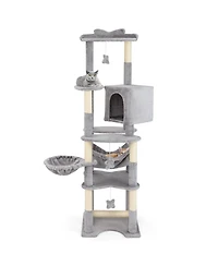 Cozito Cat Tree 69 in Multi-Level with Top Perch and Cozy Condo
