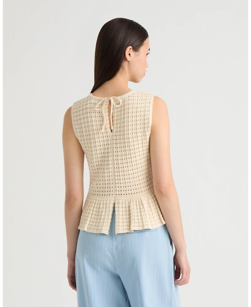 Nvlt Women's Sleeveless Peplum Sweater