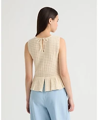 Nvlt Women's Sleeveless Peplum Sweater