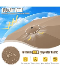 Sugift 10 Feet Patio Umbrella Outdoor Market Umbrella with Crank Tilt Adjustment