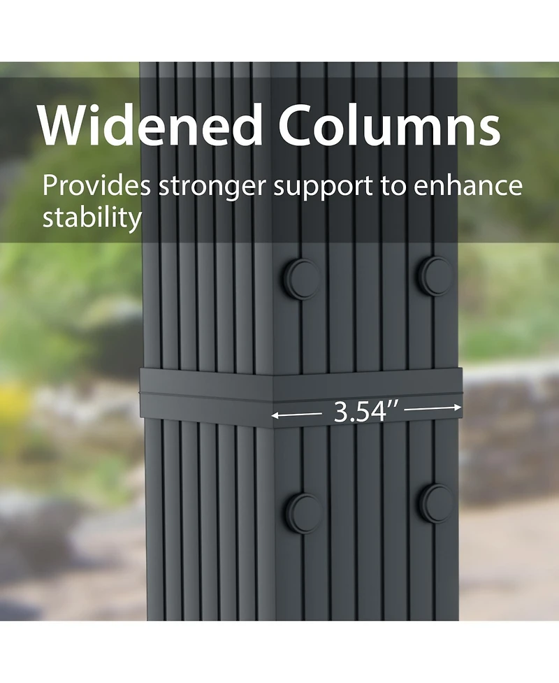 Sugift 10 x 13 Feet Outdoor Aluminum Retractable Pergola Canopy Shelter