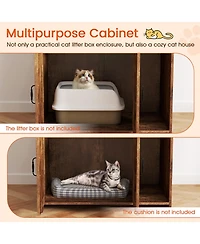 Cozito Cat Litter Box Enclosure 51 in Industrial Shelves Condo