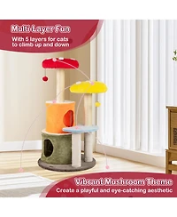 Cozito Cat Tree 43 inch with Two Condos and Padded Platforms