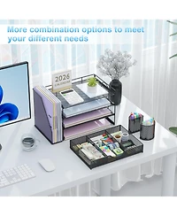 Gnuadz Desk Organizer File Holder 4-Tier Drawer Pen Paper Storage