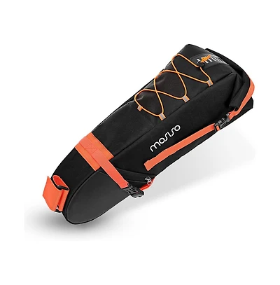 Hikeen Large Capacity Bike Seat Bag 12L Bicycle Saddle Bag Under Seat Storage with Reflective Strip for Commuting Touring Road Mountain Cycling