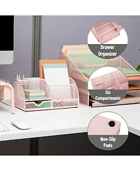 Gnuadz Desktop Organizer Metal Mesh Office File Storage Mail Holder