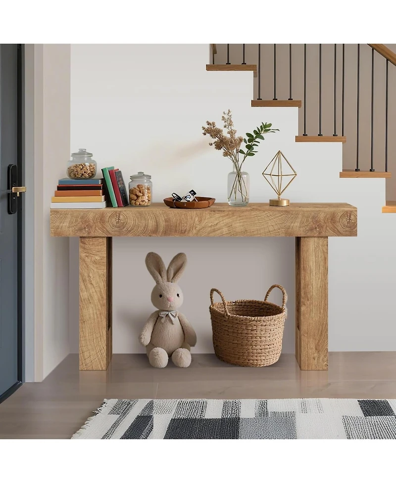 gaomon Console Tables for Entryway, Narrow Wooden Sofa Table Behind Couch, Farmhouse Style, Perfect for Entrance, Living Room, Easy Assembly