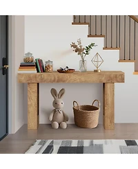 gaomon Console Tables for Entryway, Narrow Wooden Sofa Table Behind Couch, Farmhouse Style, Perfect for Entrance, Living Room, Easy Assembly