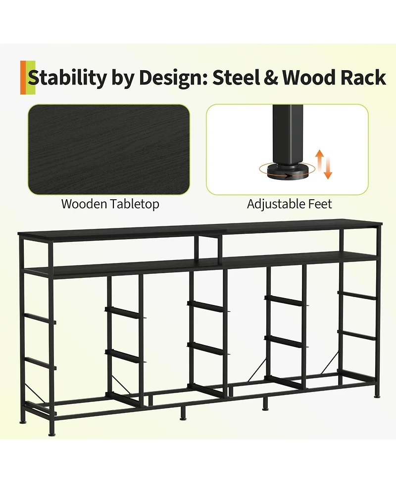 gaomon Bedroom or Living Room 12 Drawer Dresser Tv Stand, Fabric Storage Organizer with Open Shelves.