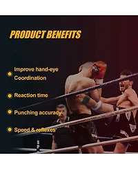 Hikeen Boxing Reflex Ball Mma Boxing Equipment 2 Difficulty Levels Adjustable for Adults and Kids Agility Training Punching Speed