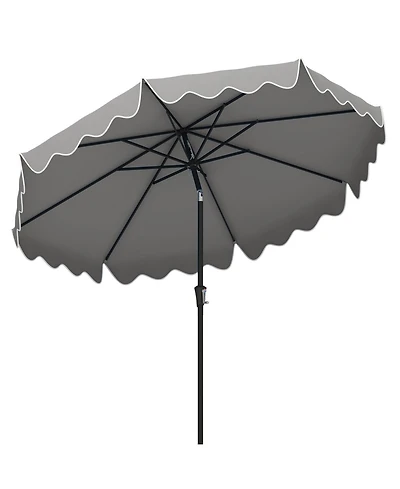 Sugift 9 Feet Patio Umbrella with Crank Handle and Push Button Tilt