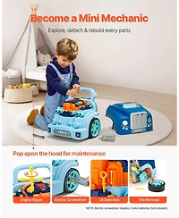 Mecale 60 Piece Kids Engine Toy with Lights and Sounds, Ages 3+