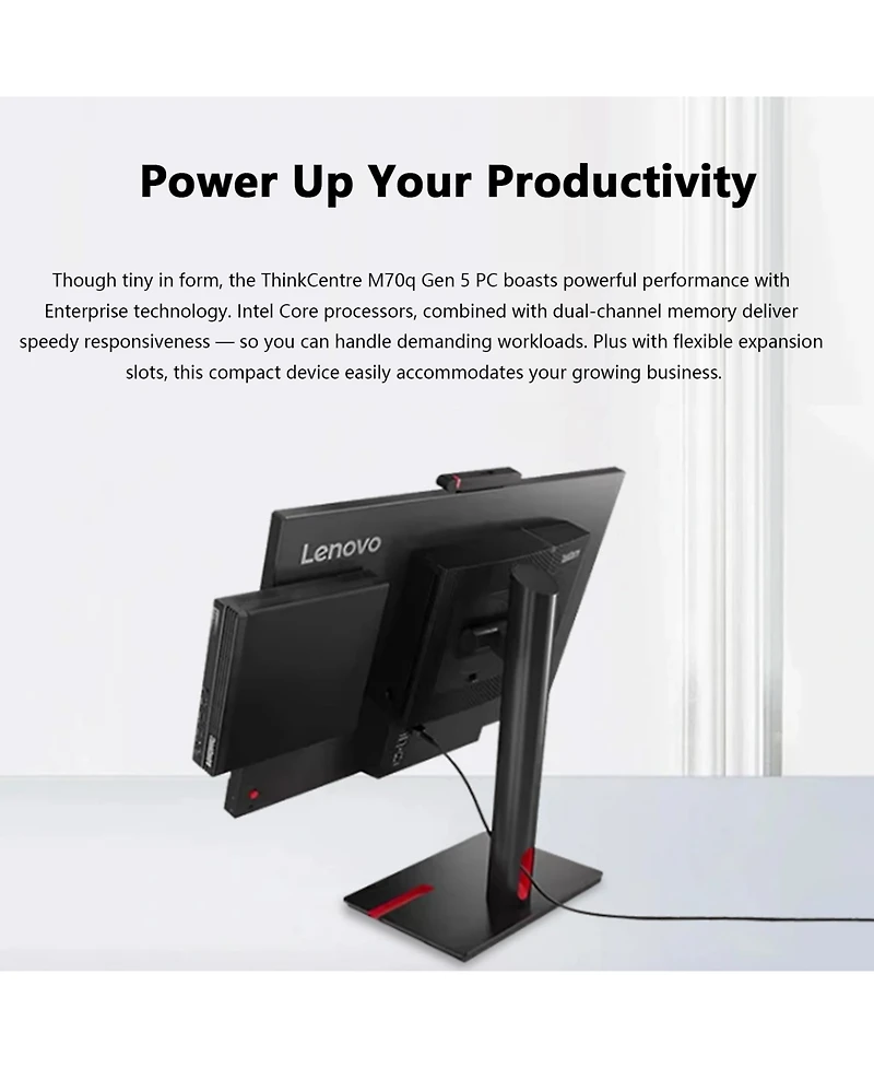 Lenovo ThinkCentre M70q Mff Desktop Intel Core i3 16GB Ram Intel Uhd Graphics 1TB Ssd Storage Windows 11 Pro