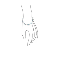 Bling Jewelry Nautical Created Blue White Opal Inlay Dolphins Bracelet .925 Sterling Silver