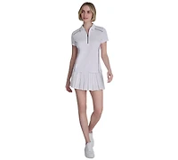Dkny Sport Women's Court Pique Collared Neck Polo T-Shirt