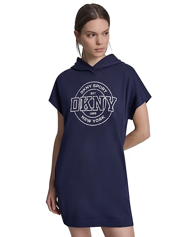 Dkny Sport Women's Collegiate Medallion Logo Hooded Sneaker Dress