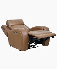 Niccy Leather 41.75" Power Motion Lay Flat Recliner