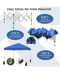Sugift Foldable 10 X 10 Feet Pop up Canopy Tent with Wheeled Bag