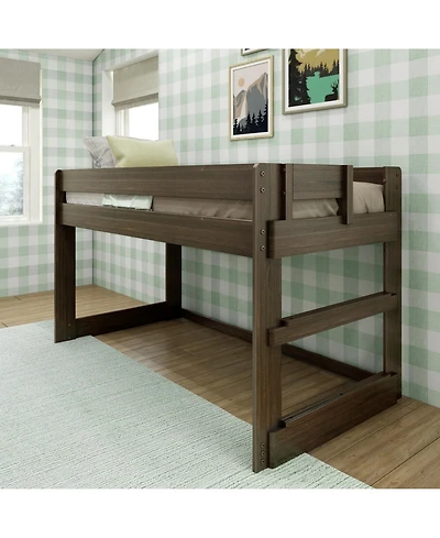 Max & Lily Farmhouse Twin Low Loft Bed Frame