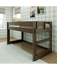 Max & Lily Farmhouse Twin Low Loft Bed Frame