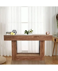 gaomon 63" Wood Console Table for Entryway, Rectangular Sofa Table Behind The Couch, Modern Farmhouse Console Tables for Entrance, Hallway