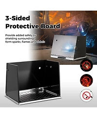 Sugift Folding Welding Table Accessories with Perforated Panel