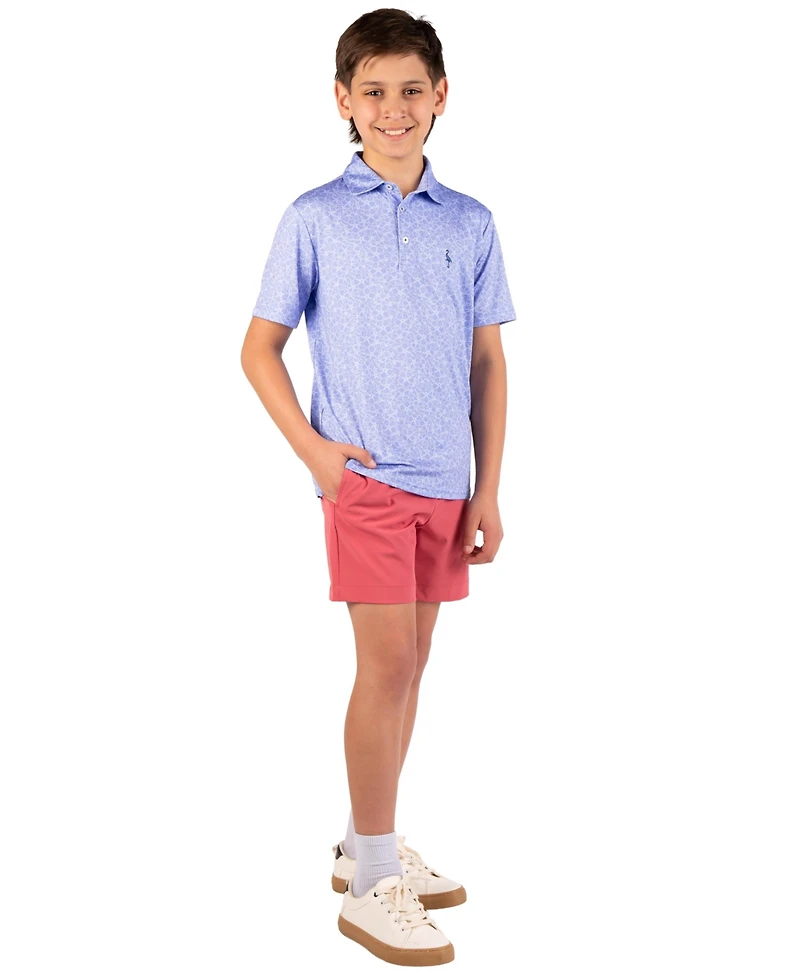 Tailorbyrd Boys Summer Floral Printed Performance Polo