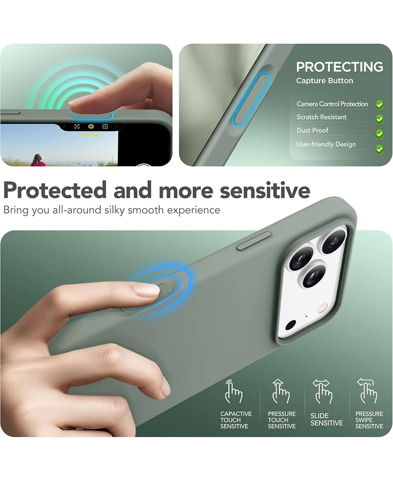 Gonez Magnetic for iPhone 17 Pro Max Case, Compatible with MagSafe, Liquid Silicone Anti-Scratch Shockproof Protective Phone Case
