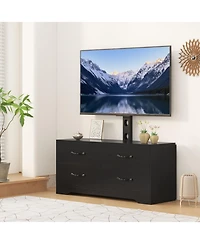 gaomon 63" Modern Tv Stand and Media Console for Up to 75" TVs - Mdf with Adjustable Mount, 6 Drawers.