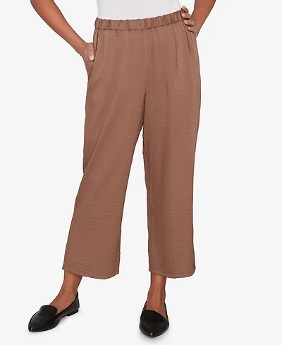 Alfred Dunner Petite Spice Market Wide-Leg Pull-On Ankle Pants
