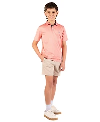 Tailorbyrd Boys Melange Mesh Performance Polo