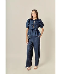 English Factory Women's Polka Dot Long Pants