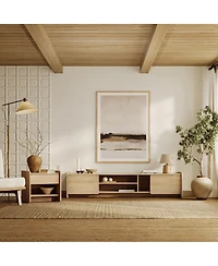 LuxenHome Hazel Oak Manufactured Wood 1-Drawer 1-Shelf 19" H End Table and Nightstand