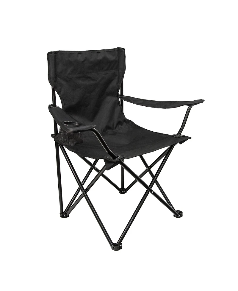 Stansport Folding Arm Chair with Dual Cup Holders