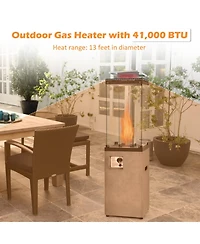 Gouun 41,000 Btu Outdoor Propane Heater with Stainless Steel Burner and Protective Cover