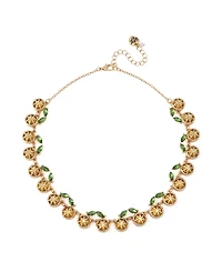 Betsey Johnson Faux Stone Girl Dinner Lemon Collar Necklace