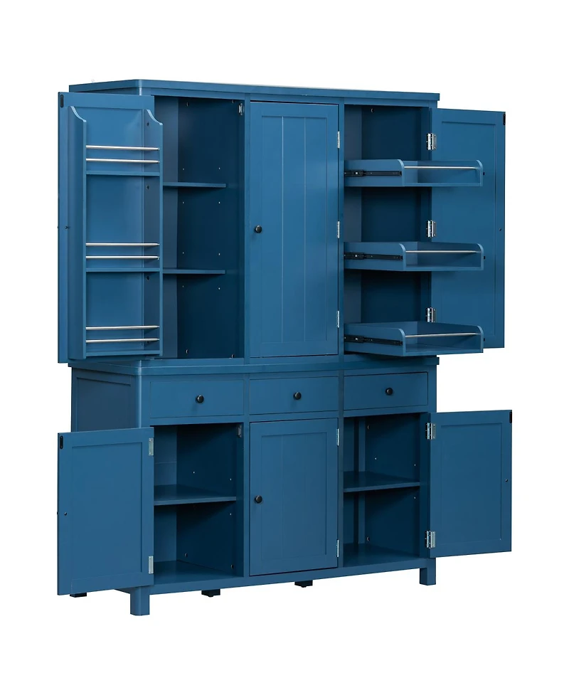 Streamdale Furniture Farmhouse Freestanding Kitchen Pantry Cabinet