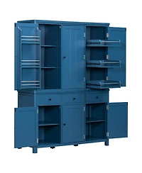 Streamdale Furniture Farmhouse Freestanding Kitchen Pantry Cabinet