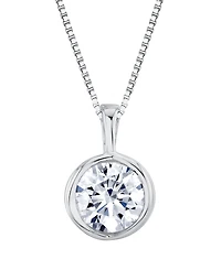 Macy's Certified Lab Grown Diamond Pendant Necklace (2 ct. t.w.) in 14k White Gold (Also Available in 14k Yellow Gold)