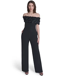 Eliza J Women's Off-The-Shoulder Short-Sleeve Jumpsuit