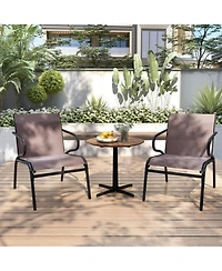 Sugift Modern Patio Chairs Set of 2 with Breathable Fabric for Porch