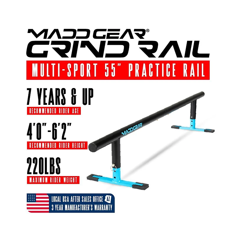 Madd Gear 55" Round Skate Rail