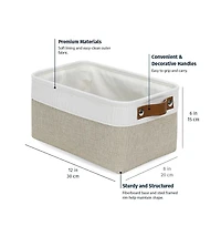 Gnuadz Fabric Storage Baskets Cloth Bins Shelves Organizer Canvas Gift Basket