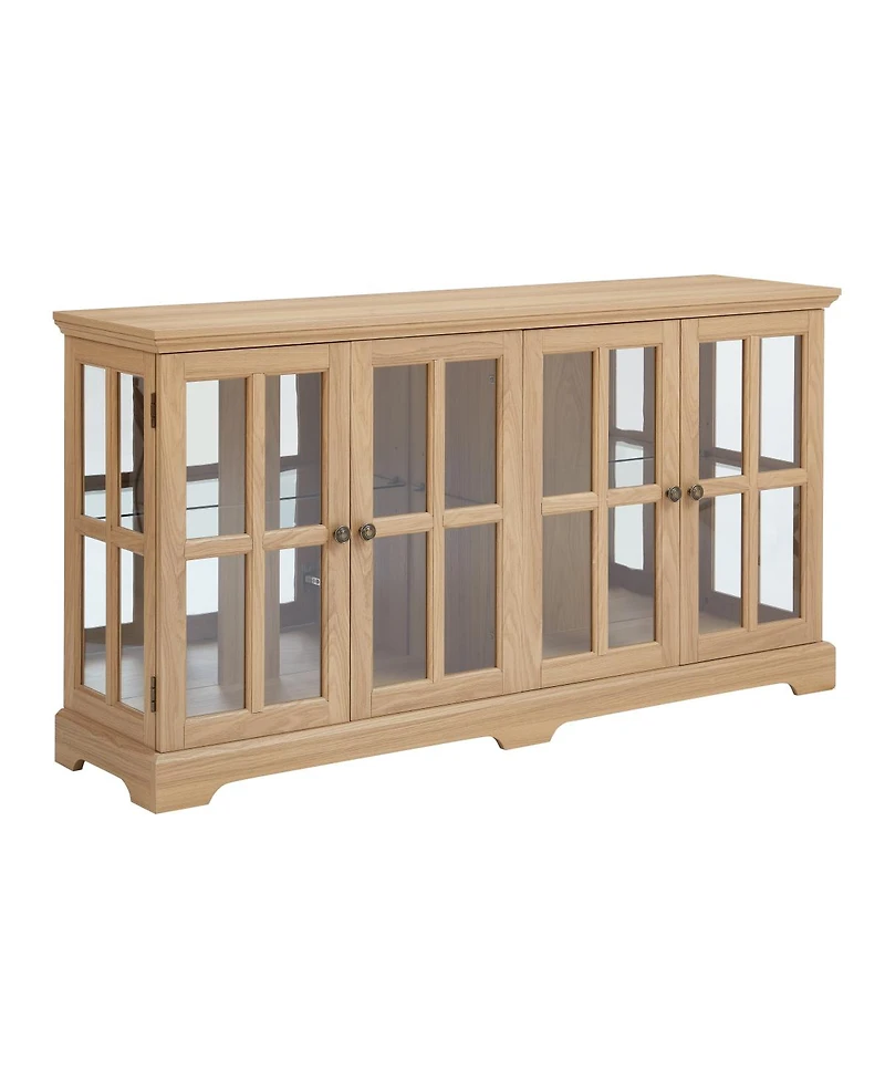 Streamdale Furniture Led Curio Display Cabinet with Glass Doors