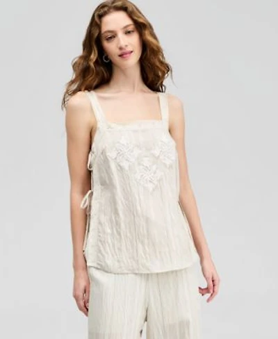 Now This Womens Lace Trim Side Tie Tank Top Macys Exclusive