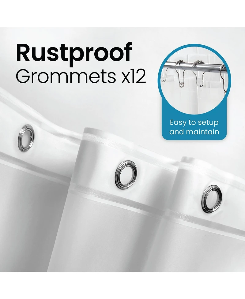 72" W x 84" H 8G Peva Extra Heavy Weight Shower Liner - Liba