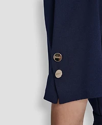 Dkny Women's Short-Sleeve Crewneck Belted Dress