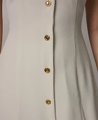 Donna Karan New York Women's Halter A-Line Sleeveless Midi Dress